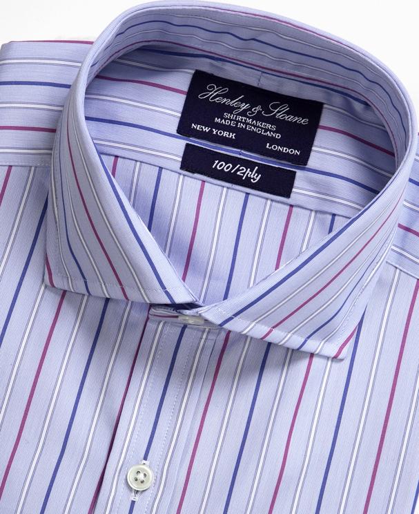 Blue/Purple/White Stripe Shirt