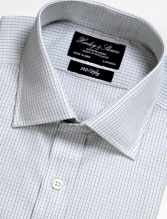 Blue/Green/White Micro Check