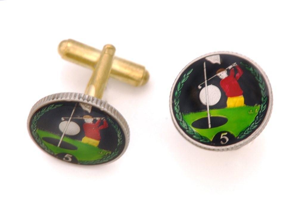 Painted Coin Cufflinks