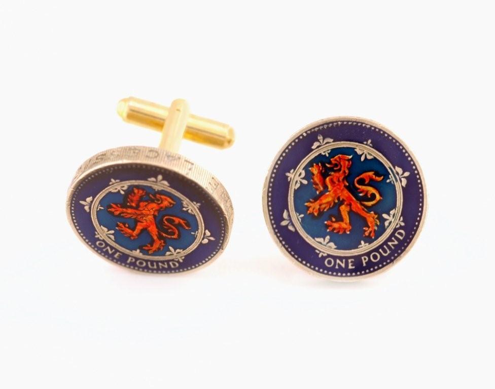 Painted Coin Cufflinks