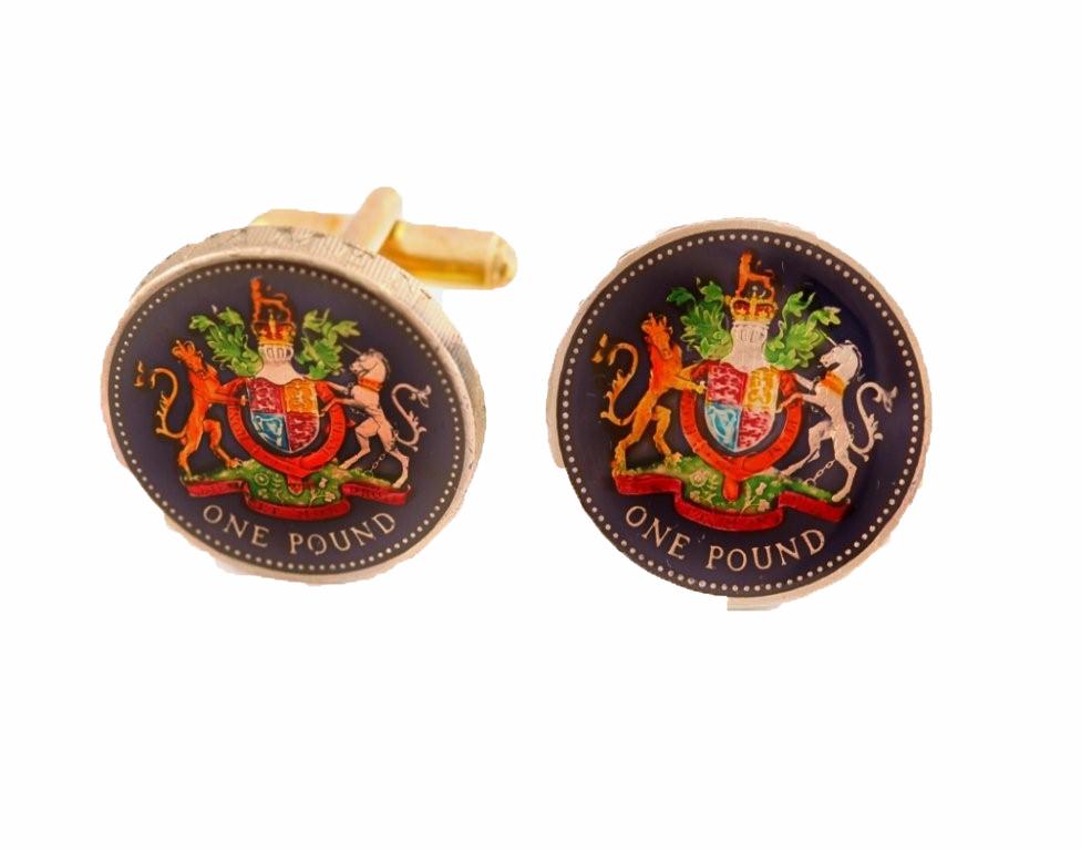 Painted Coin Cufflinks