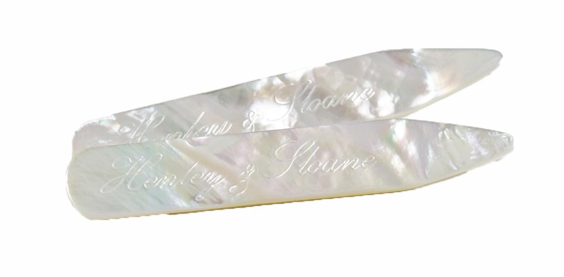 Australian Mother of Pearl Collar Stays
