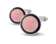 Sterling Silver Pink/Blue Hand Enamelled Cufflinks