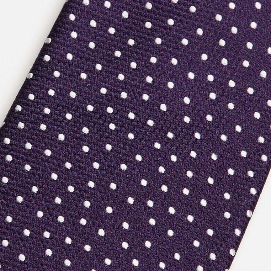 Dark Purple with Scattered White Dots Tie
