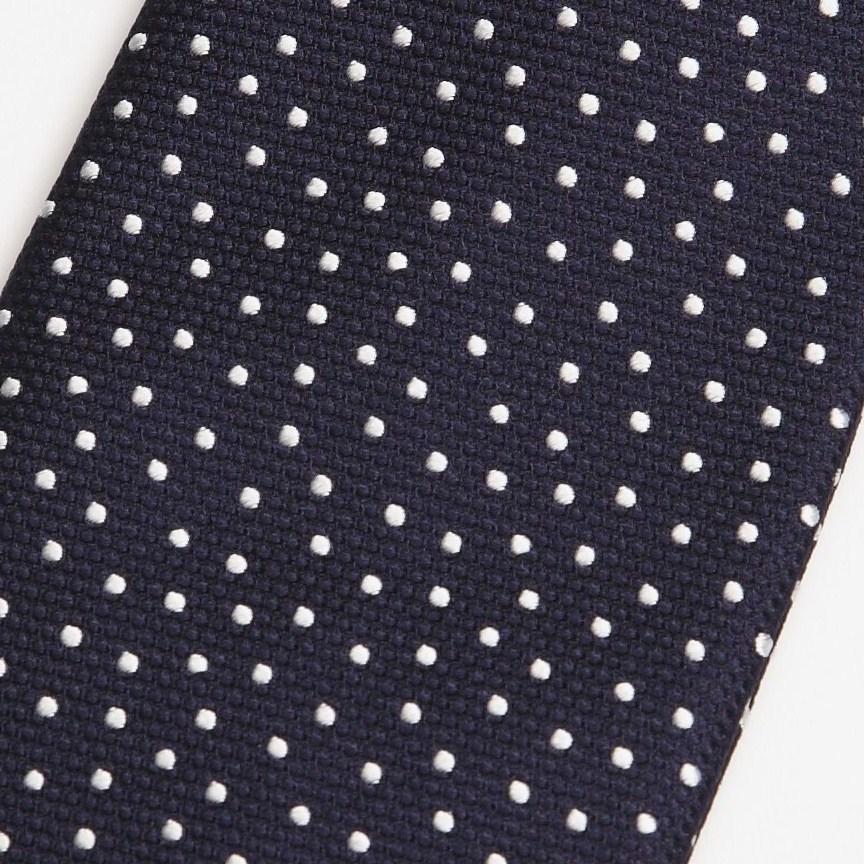 Dark Blue with Scattered White Dots Tie