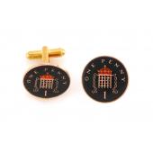 Painted Coin Cufflinks